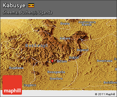 Physical Panoramic Map of Kabusye