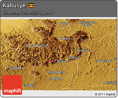 Physical Panoramic Map of Kabusye
