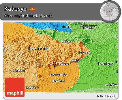 Political Panoramic Map of Kabusye