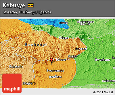 Political Panoramic Map of Kabusye