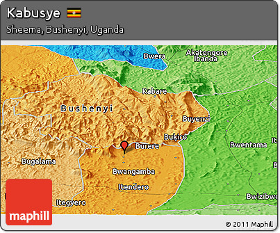Political Panoramic Map of Kabusye