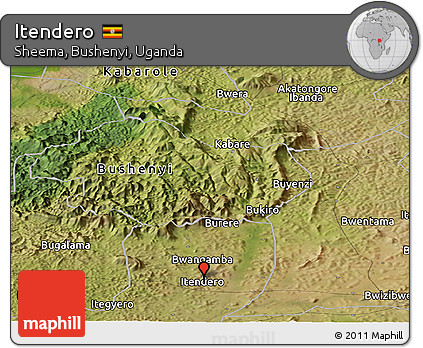 Satellite Panoramic Map of Itendero
