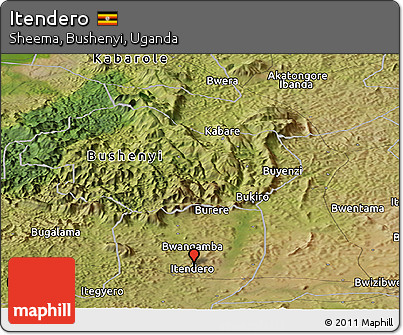 Satellite Panoramic Map of Itendero