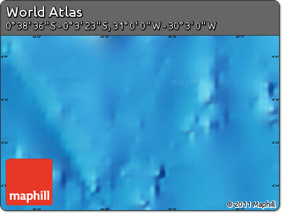 Physical Map of the Area around 0° 21' 0" S, 30° 31' 29" W