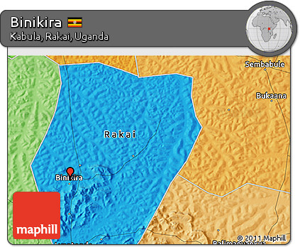 Political 3D Map of Binikira