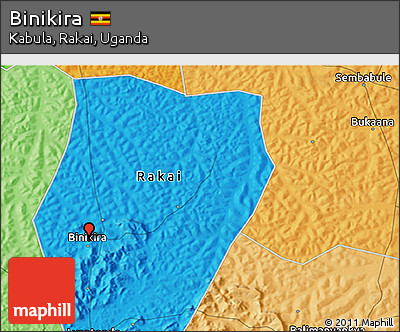 Political 3D Map of Binikira