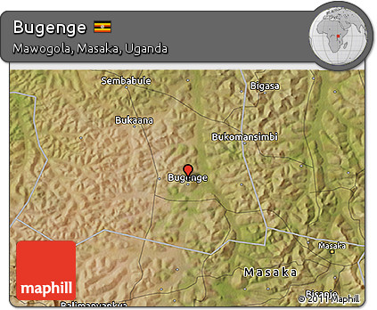 Satellite 3D Map of Bugenge