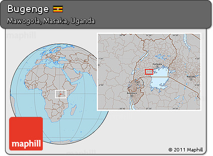 Gray Location Map of Bugenge