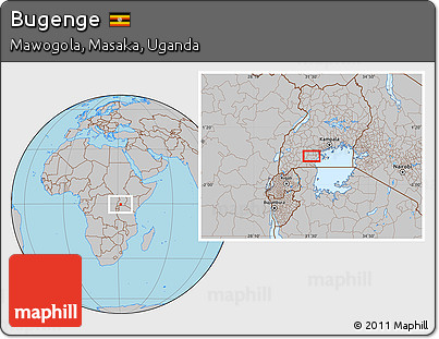 Gray Location Map of Bugenge