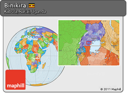 Political Location Map of Binikira