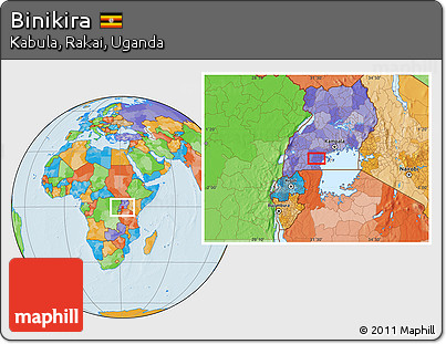 Political Location Map of Binikira