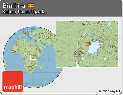 Savanna Style Location Map of Binikira