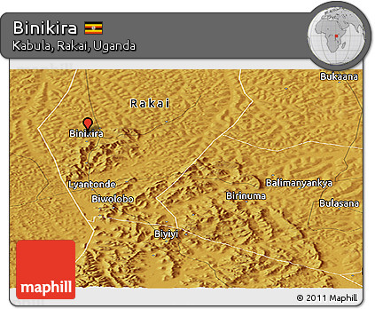 Physical Panoramic Map of Binikira