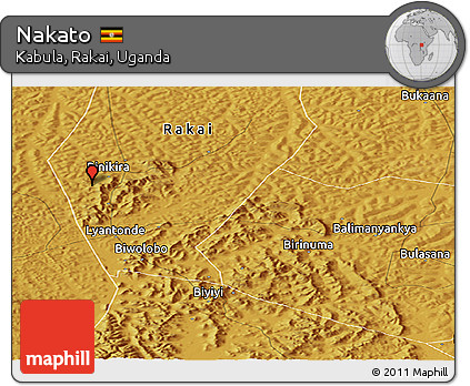 Physical Panoramic Map of Nakato