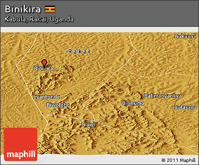 Physical Panoramic Map of Binikira