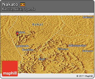 Physical Panoramic Map of Nakato