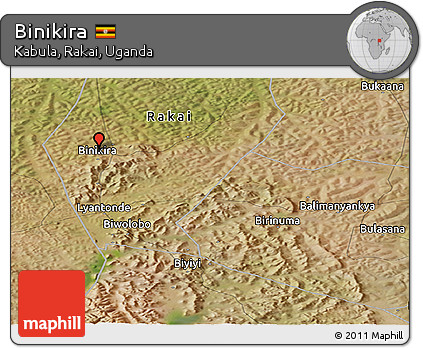 Satellite Panoramic Map of Binikira