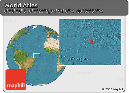 Satellite Location Map of the Area around 0° 21' 0" S, 31° 22' 30" W
