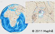 Shaded Relief Location Map of the area around 0° 21' 0" S, 32° 22' 30" E