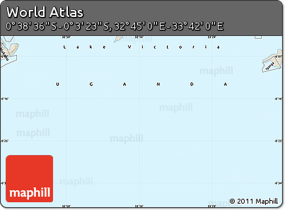 Shaded Relief Map of the Area around 0° 21' 0" S, 33° 13' 30" E