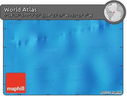 Physical Map of the Area around 0° 21' 0" S, 33° 55' 29" W