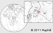 Blank Location Map of the area around 0° 21' 0" S, 34° 4' 30" E