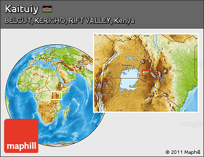 Physical Location Map of Kaituiy