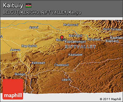 Physical Panoramic Map of Kaituiy