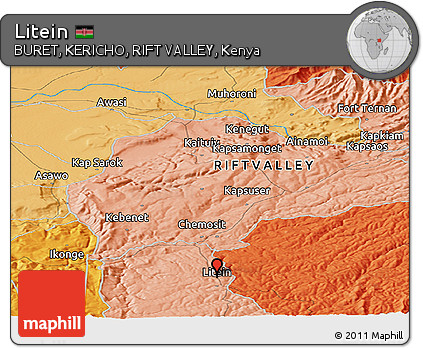 Political Panoramic Map of Litein