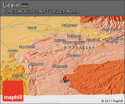 Political Panoramic Map of Litein