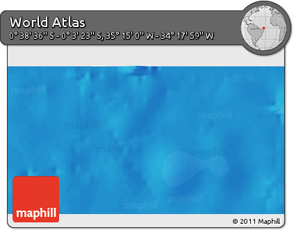 Political 3D Map of the Area around 0° 21' 0" S, 34° 46' 29" W