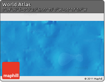 Political 3D Map of the Area around 0° 21' 0" S, 34° 46' 29" W