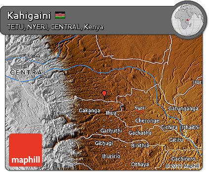 Physical 3D Map of Kahigaini