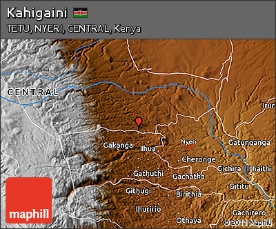 Physical 3D Map of Kahigaini