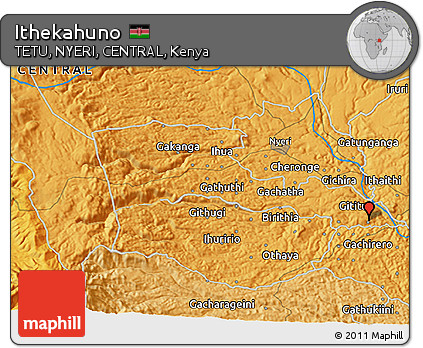 Political 3D Map of Ithekahuno