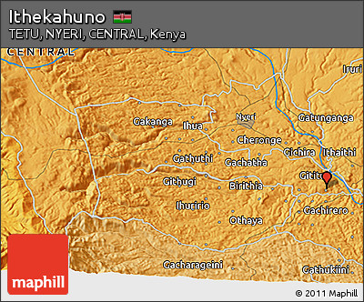 Political 3D Map of Ithekahuno
