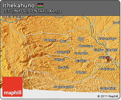 Political 3D Map of Ithekahuno