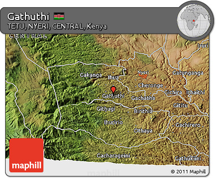 Satellite 3D Map of Gathuthi