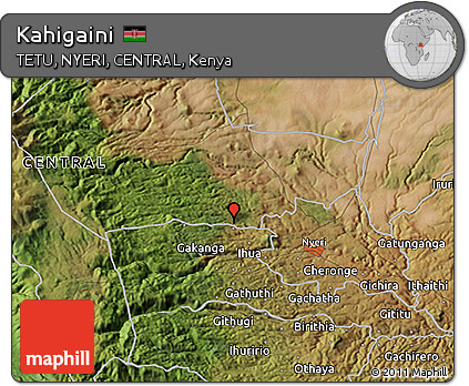 Satellite 3D Map of Kahigaini