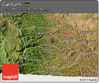 Satellite 3D Map of Gathuthi