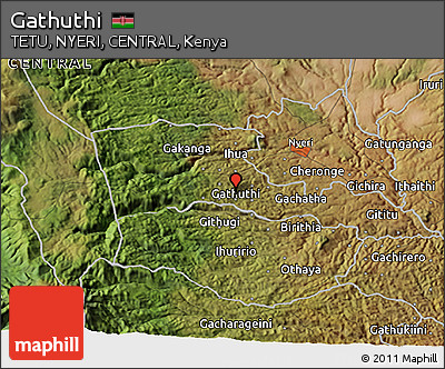 Satellite 3D Map of Gathuthi