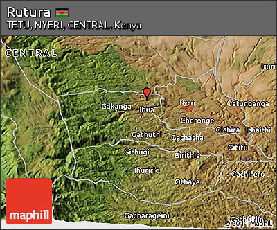 Satellite 3D Map of Rutura