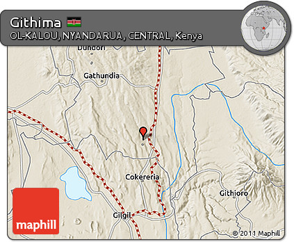 Shaded Relief 3D Map of Githima