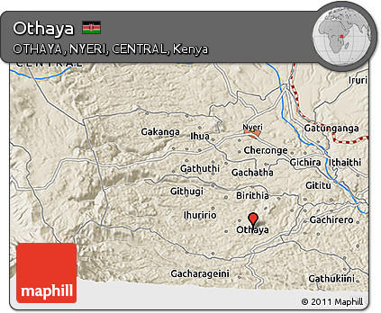 Shaded Relief 3D Map of Othaya
