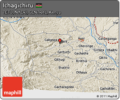 Shaded Relief 3D Map of Ichagichiru