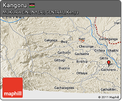 Shaded Relief 3D Map of Kangoru