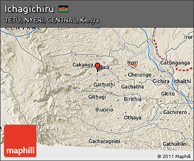 Shaded Relief 3D Map of Ichagichiru
