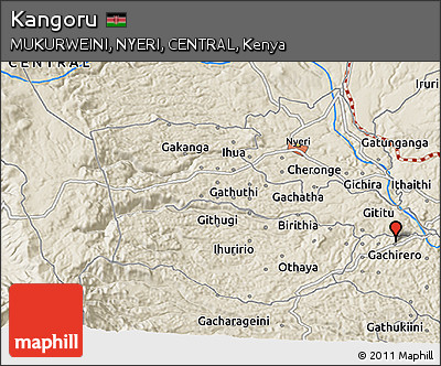 Shaded Relief 3D Map of Kangoru