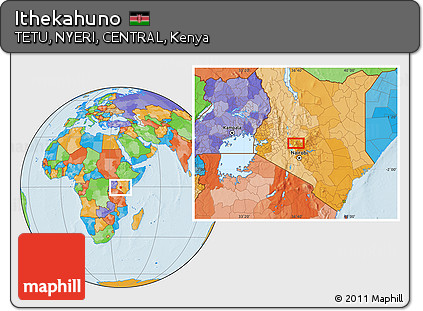 Political Location Map of Ithekahuno
