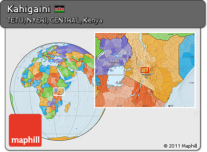 Political Location Map of Kahigaini